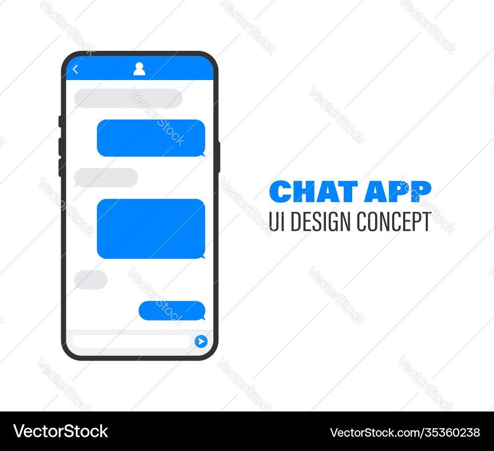 Flat messages bubbles chat interface message Flat messages bubbles chat interface message vector image