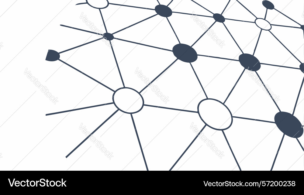 Geometric network pattern interconnectedness vector image