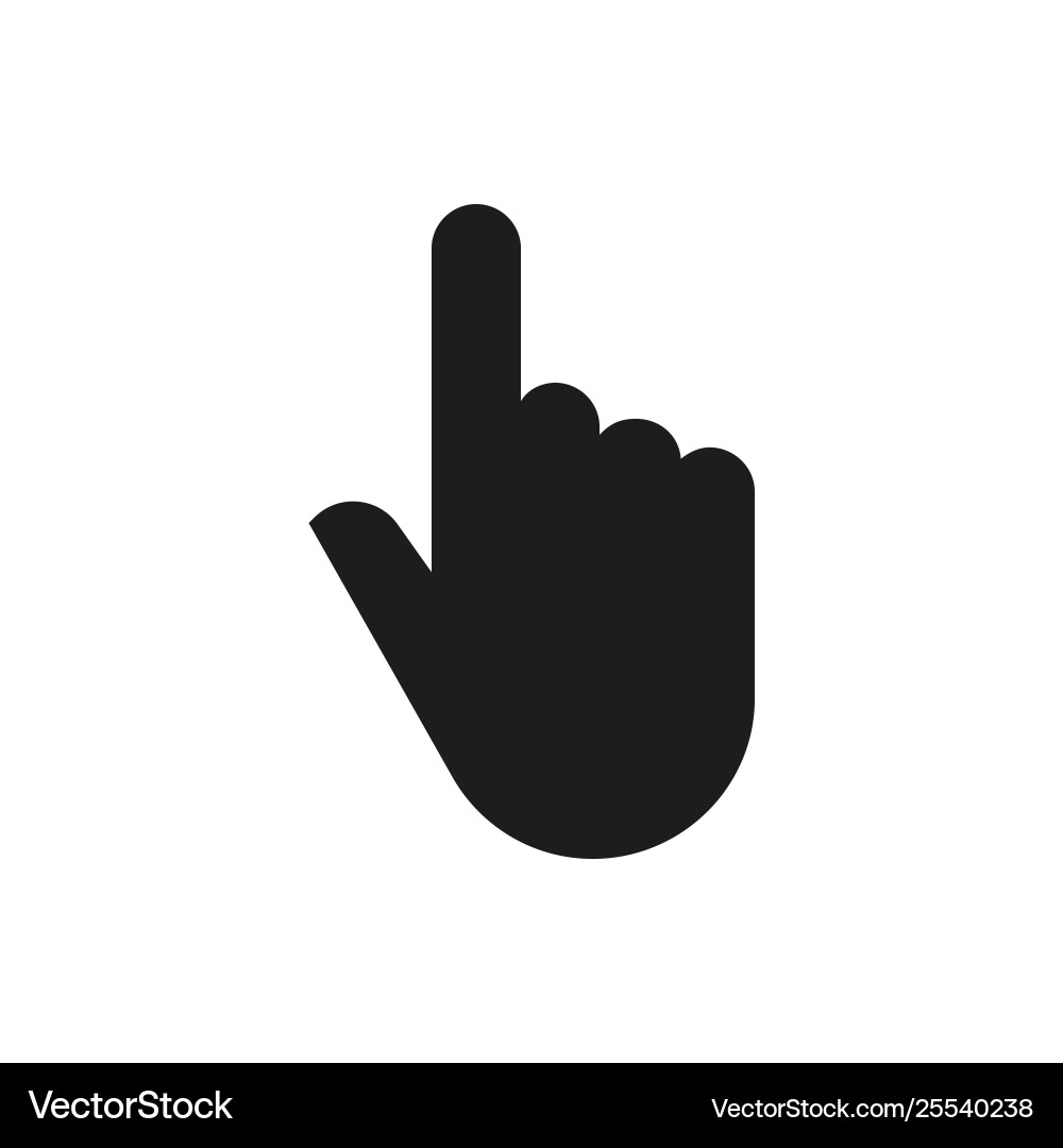 Hand icon cursor and click press tap symbol Vector Image
