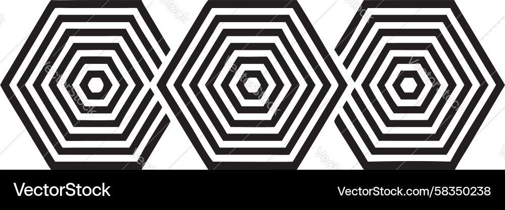 Interlocking Hexagonal Pattern Vector Image
