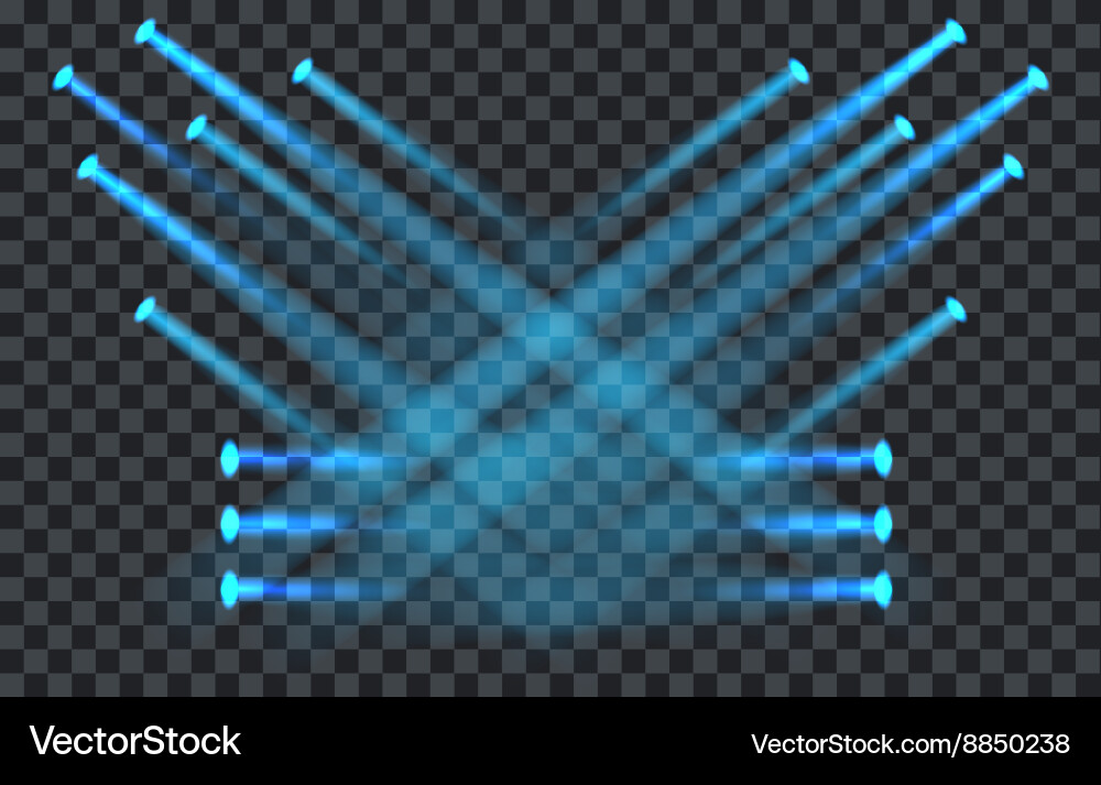 Light effect spotlight with transparent background Vector Image