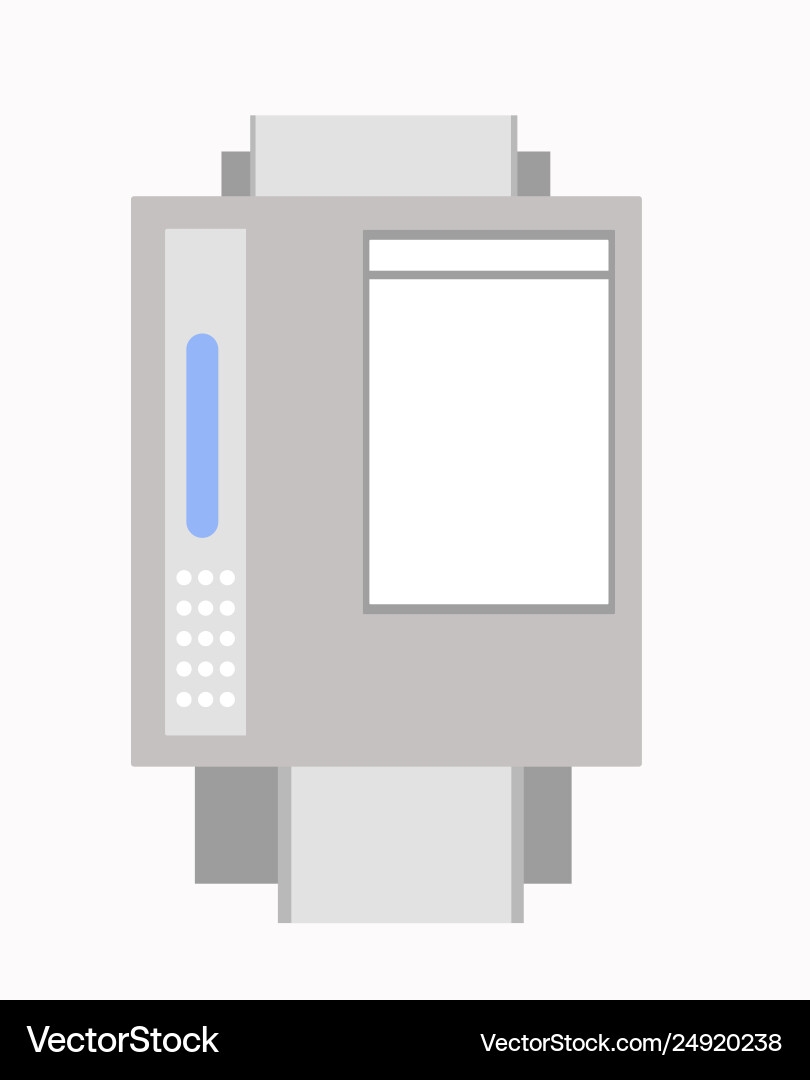 Office printer and scanner isolated object work Office printer and scanner isolated object work vector image