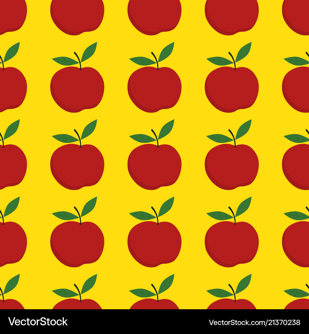 Pattern with apples Vector Image
