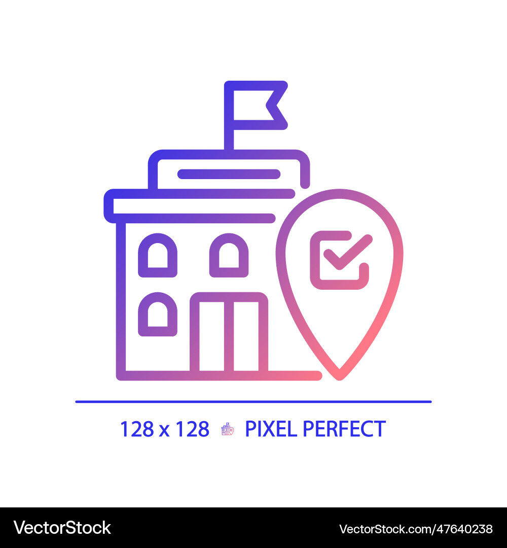 Pixel perfect icon of government building Pixel perfect icon of government building vector image