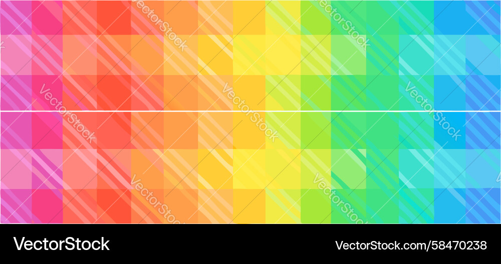 Rainbow Gradient Square Pattern Vector Image