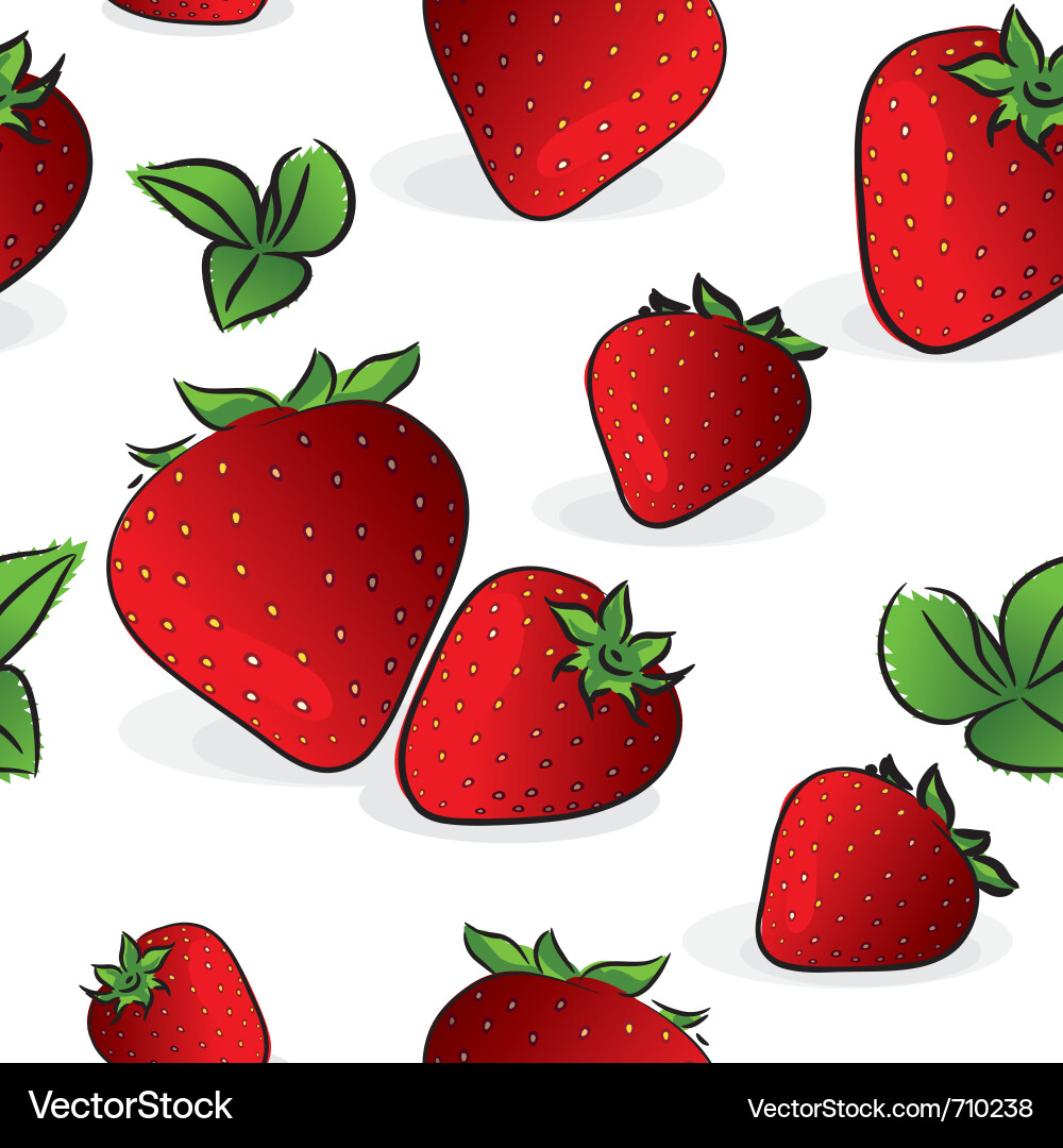 Strawberry pattern Vector Image