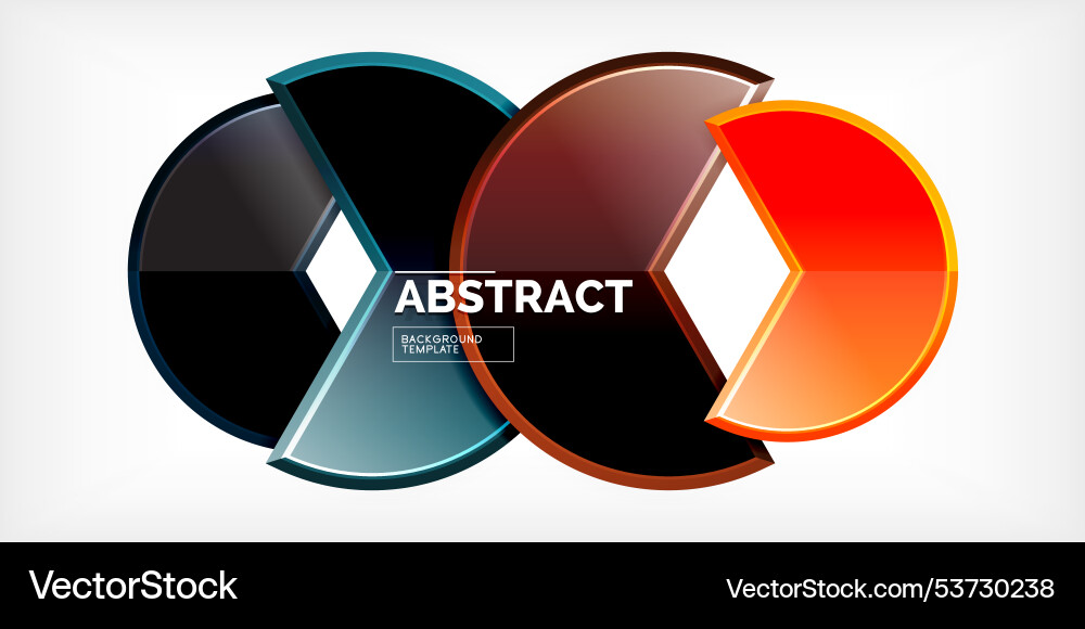 Trendy round shapes with triangular angle design Vector Image