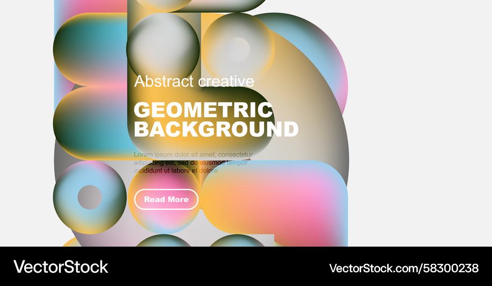 Vibrant abstract shapes overlap creating colorful Vector Image