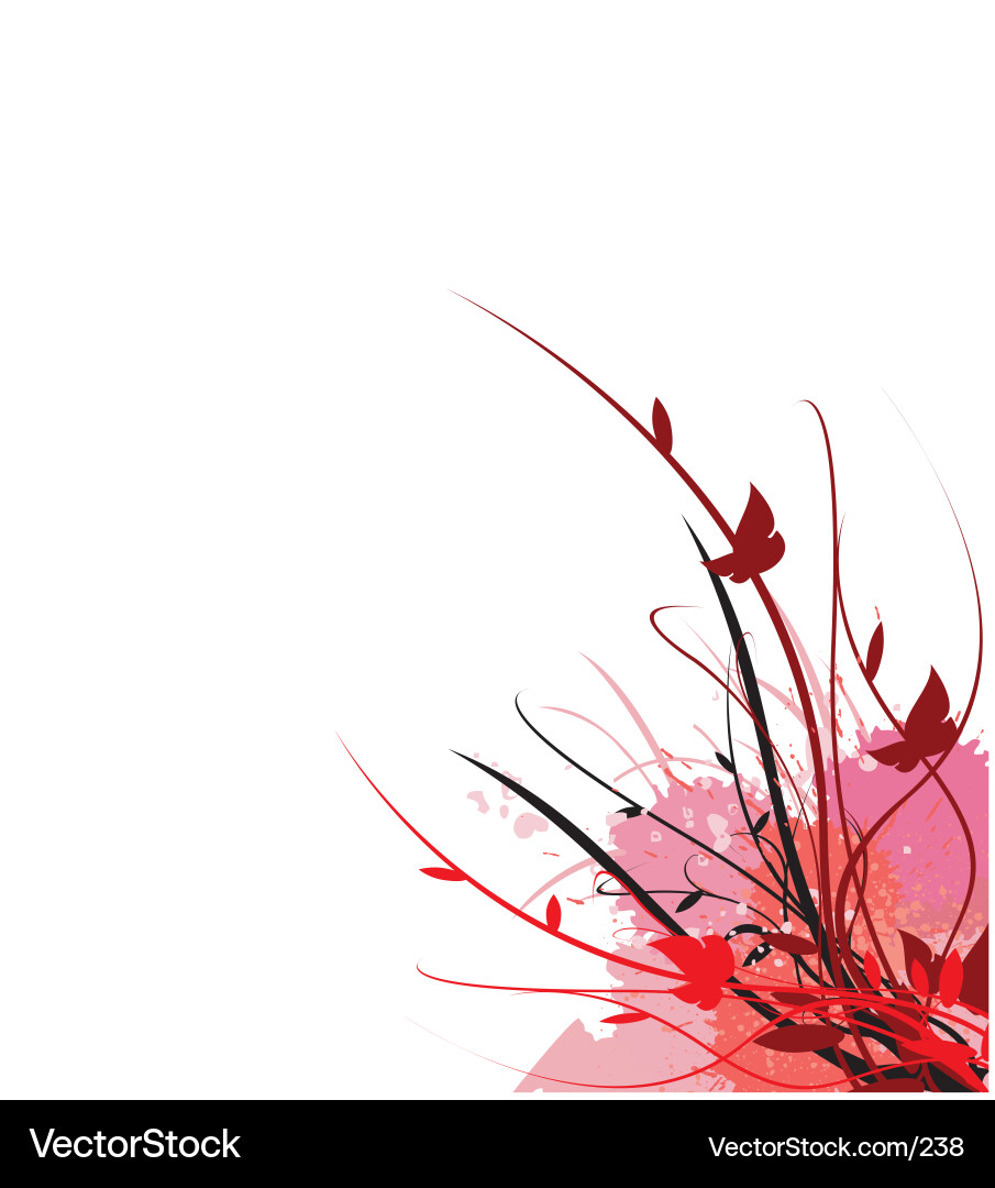 Vibrant Floral Vines Vector Image