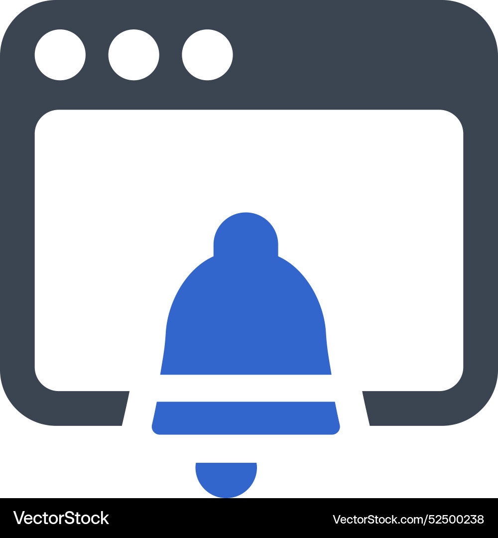 Web notification icon vector image