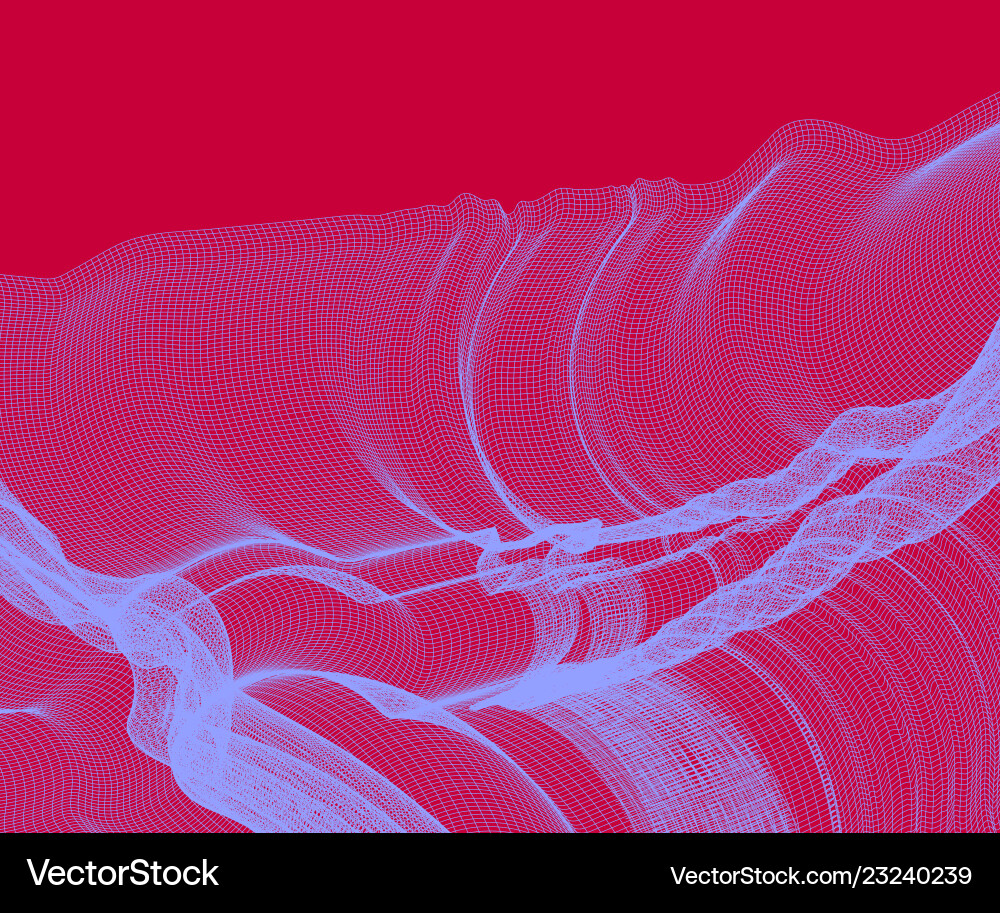 Abstract background with waves vector image