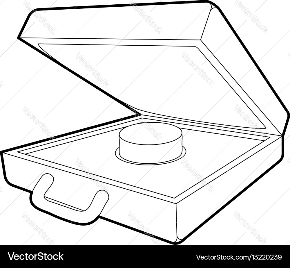Alarm button icon outline style Vector Image