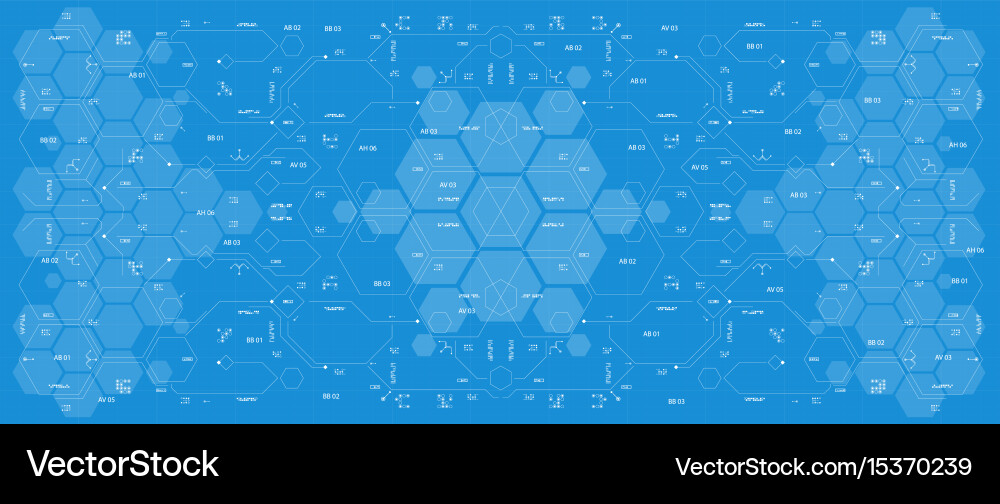 Background with futuristic user interface design vector image
