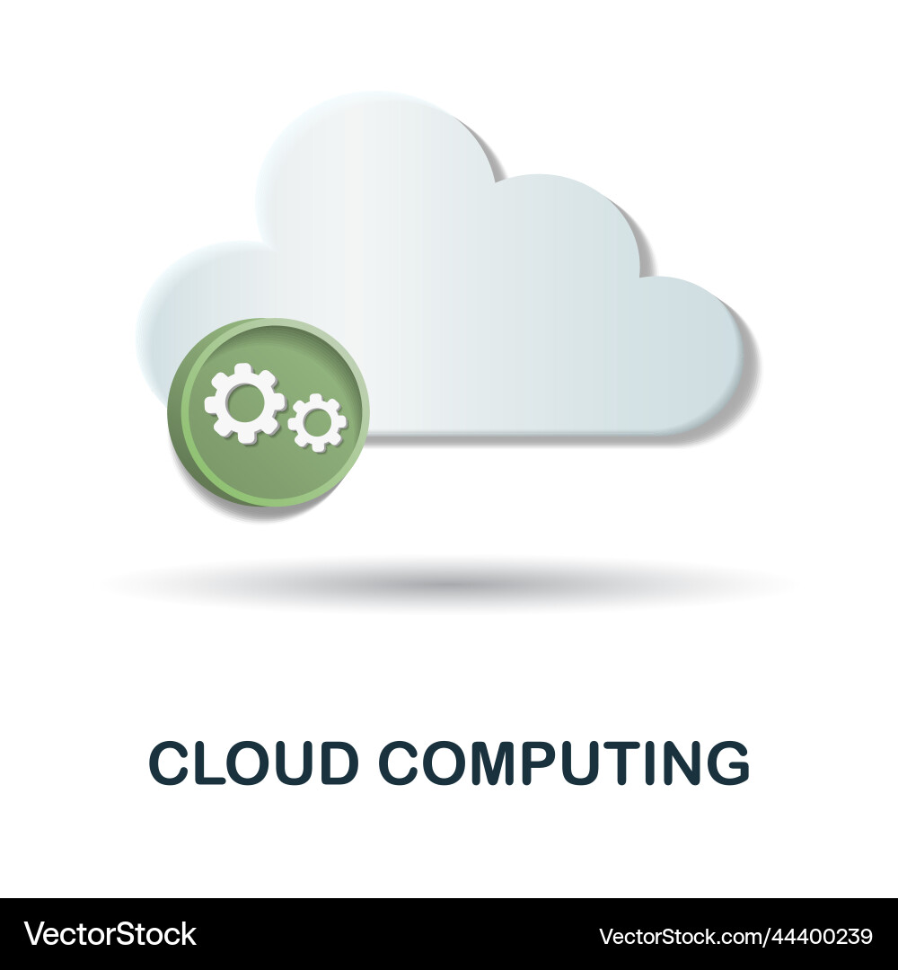 Cloud computing icon 3d from digitalization Cloud computing icon 3d from digitalization vector image
