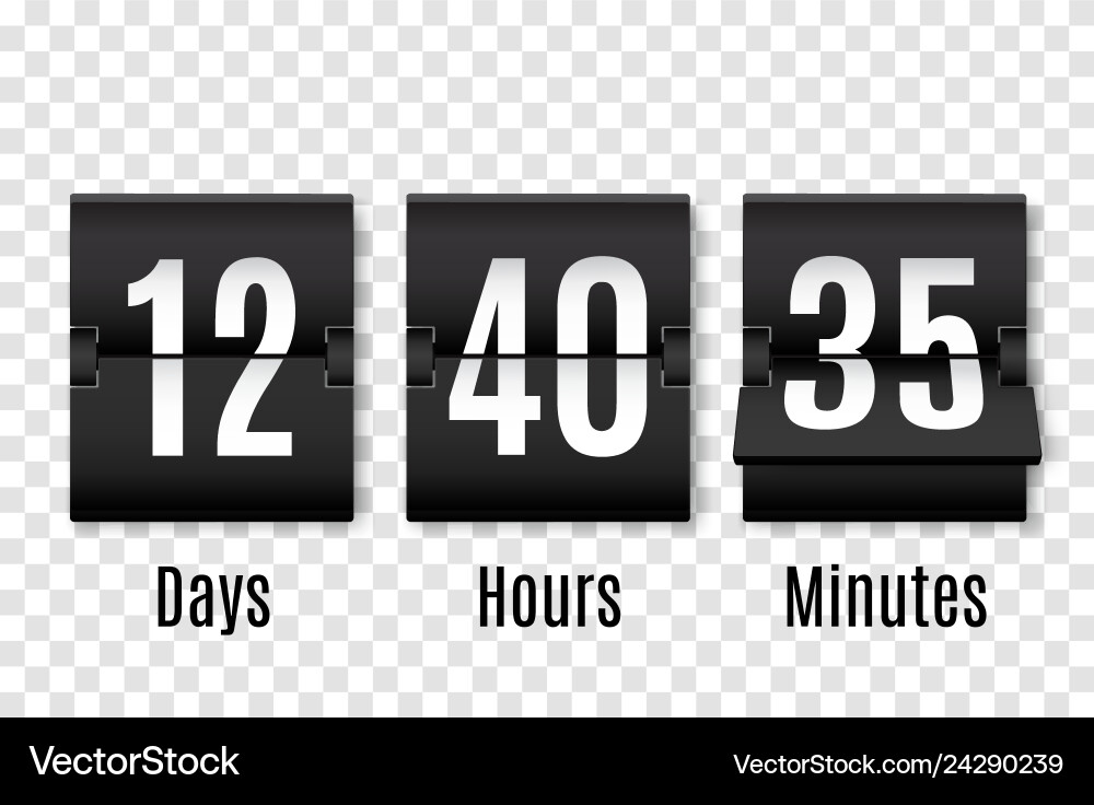 Countdown Timer - Number Display vector image