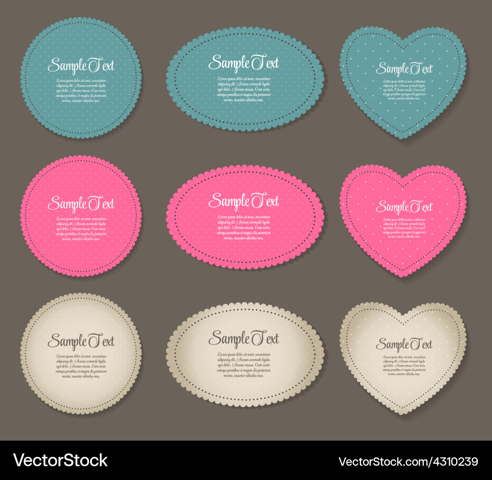 Design retro label frame with bow Vector Image