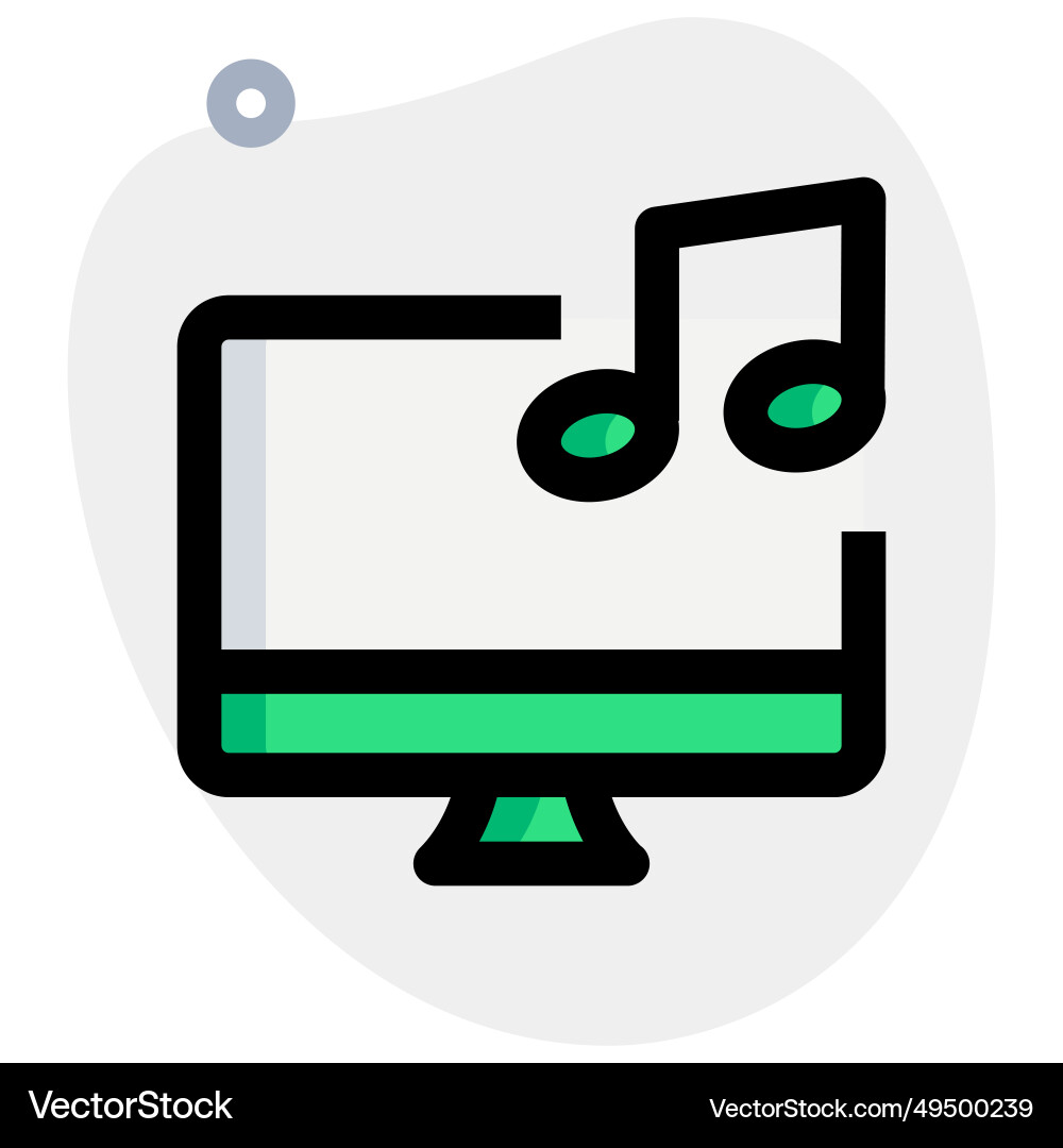 Digital audio feature installed in system Vector Image