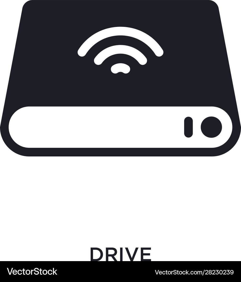 Drive isolated icon simple element from Drive isolated icon simple element from vector image