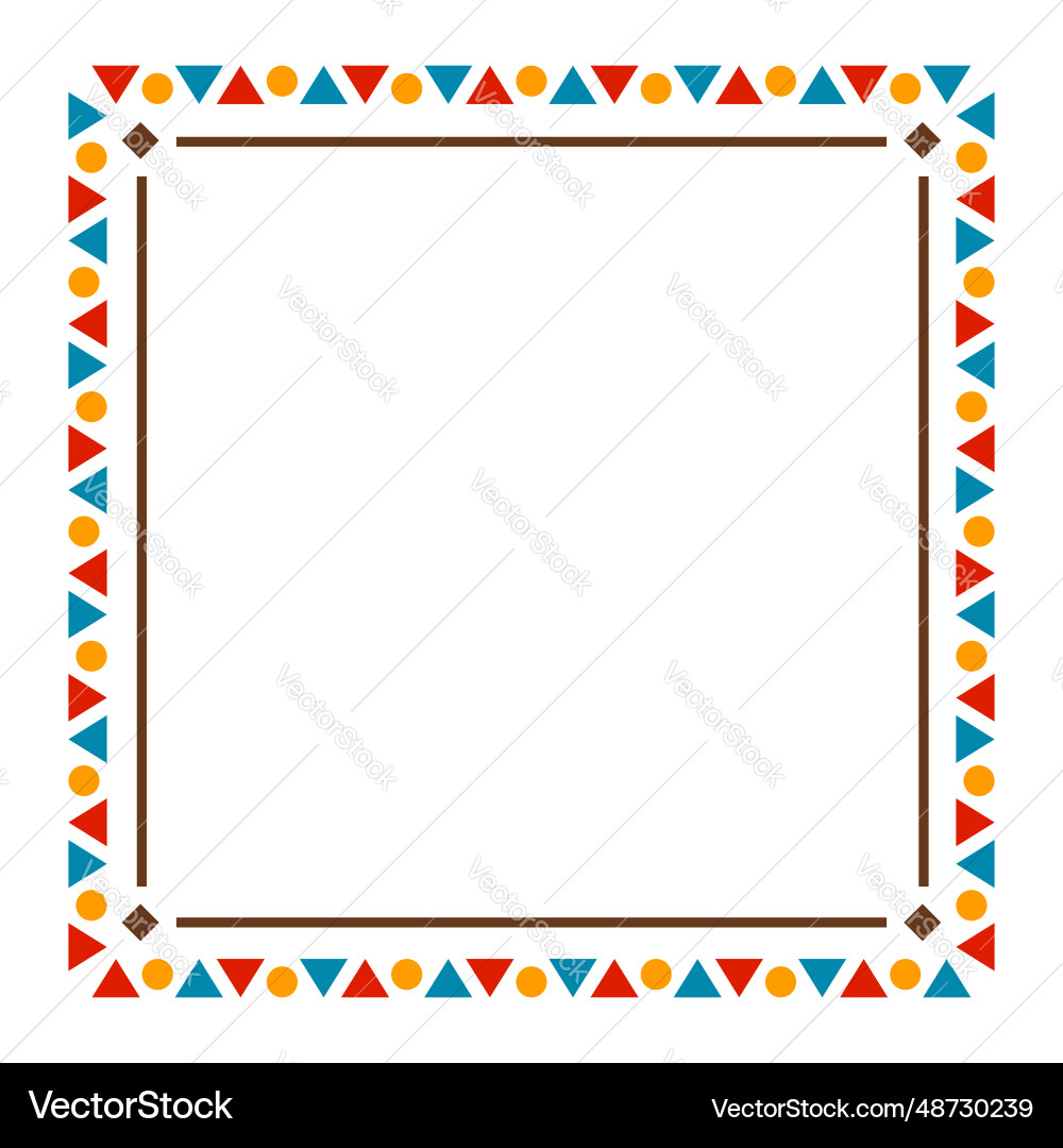 Ethnic africa frame element design Royalty Free Vector Image