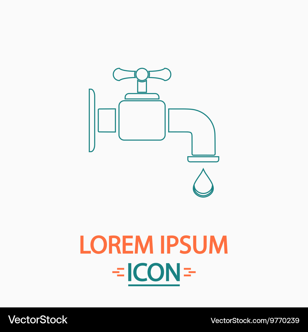 Faucet computer symbol Vector Image