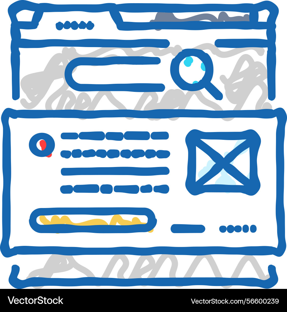 Featured snippet seo icon doodle Featured snippet seo icon doodle vector image