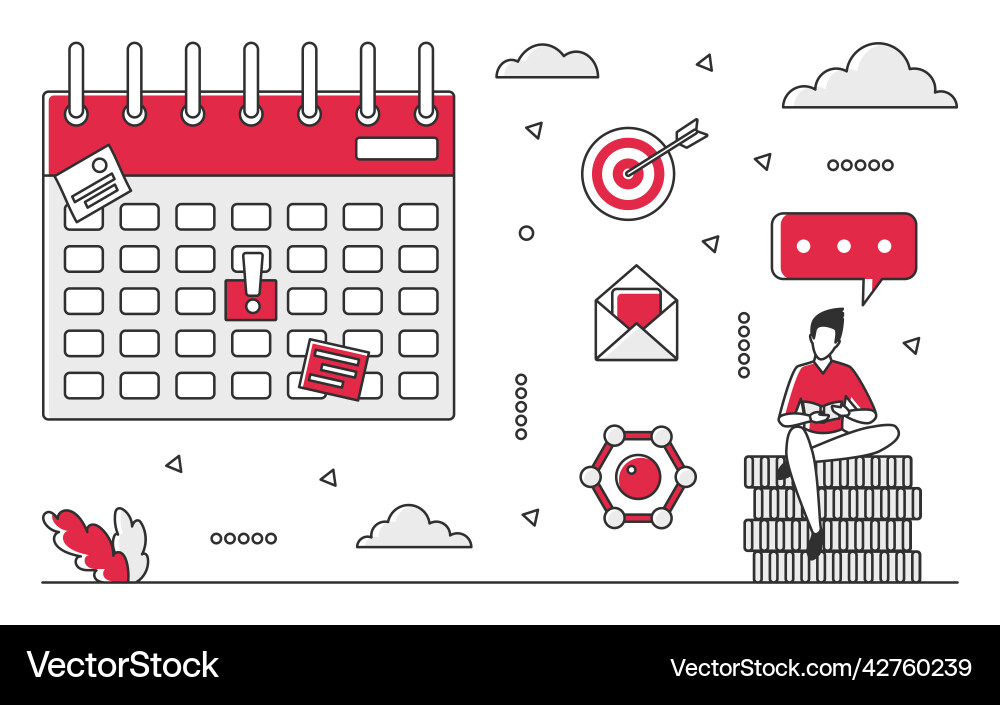 Finanzkalender Budgetplanung Finanzkalender Budgetplanung vektorbild
