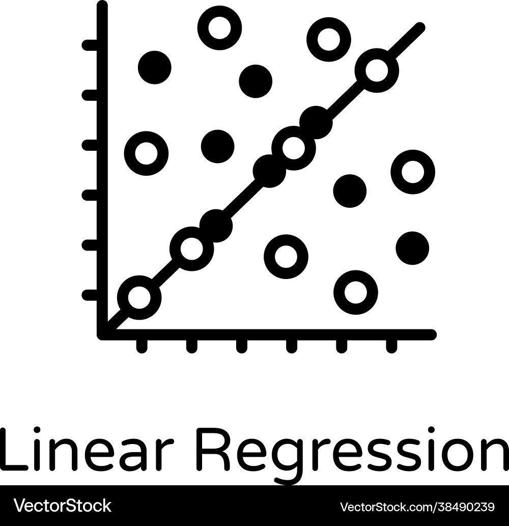 Linear regression vector image