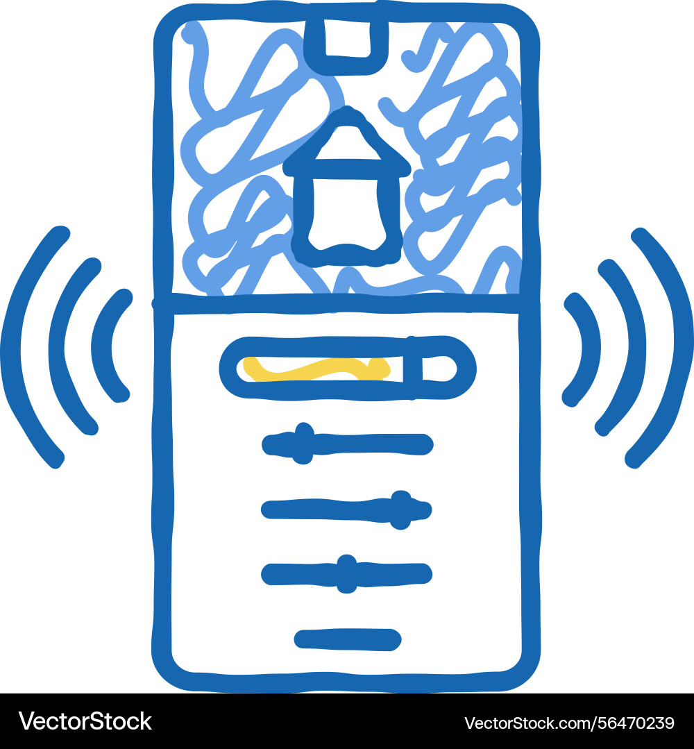 Mobile application for control and setting smart Mobile application for control and setting smart Vector Image