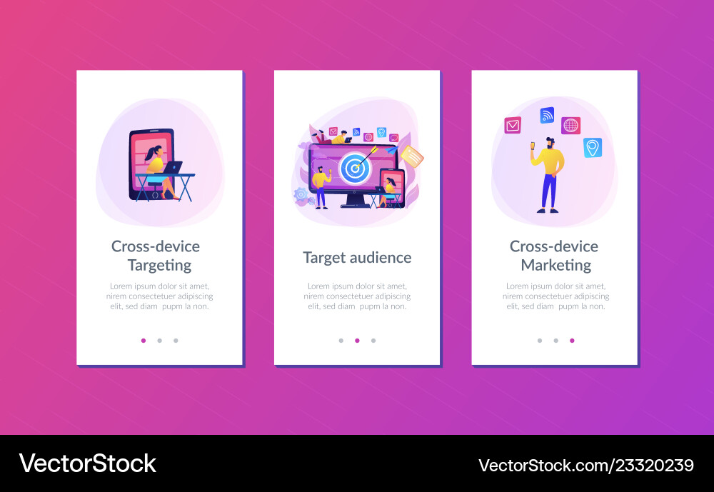 Multi device targeting app interface template Multi device targeting app interface template vector image