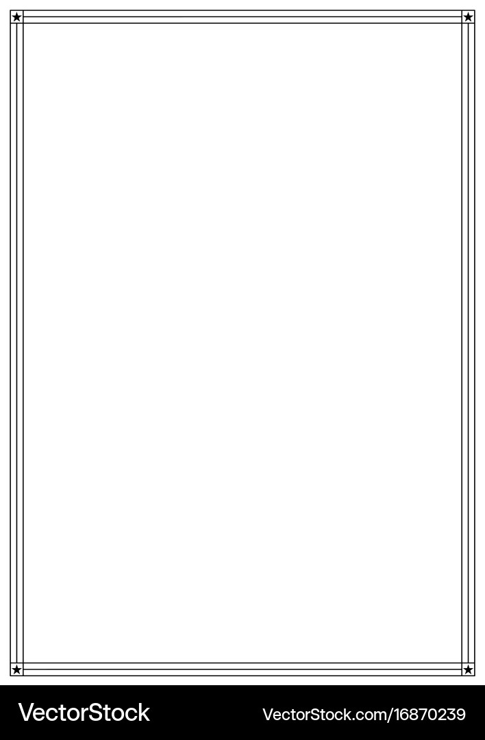 Page border a4 design for project vector image