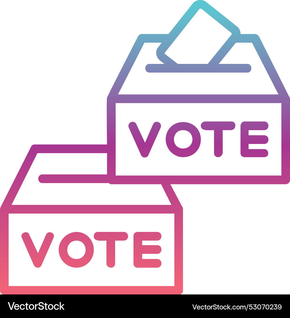 Polling line gradient design Vector Image