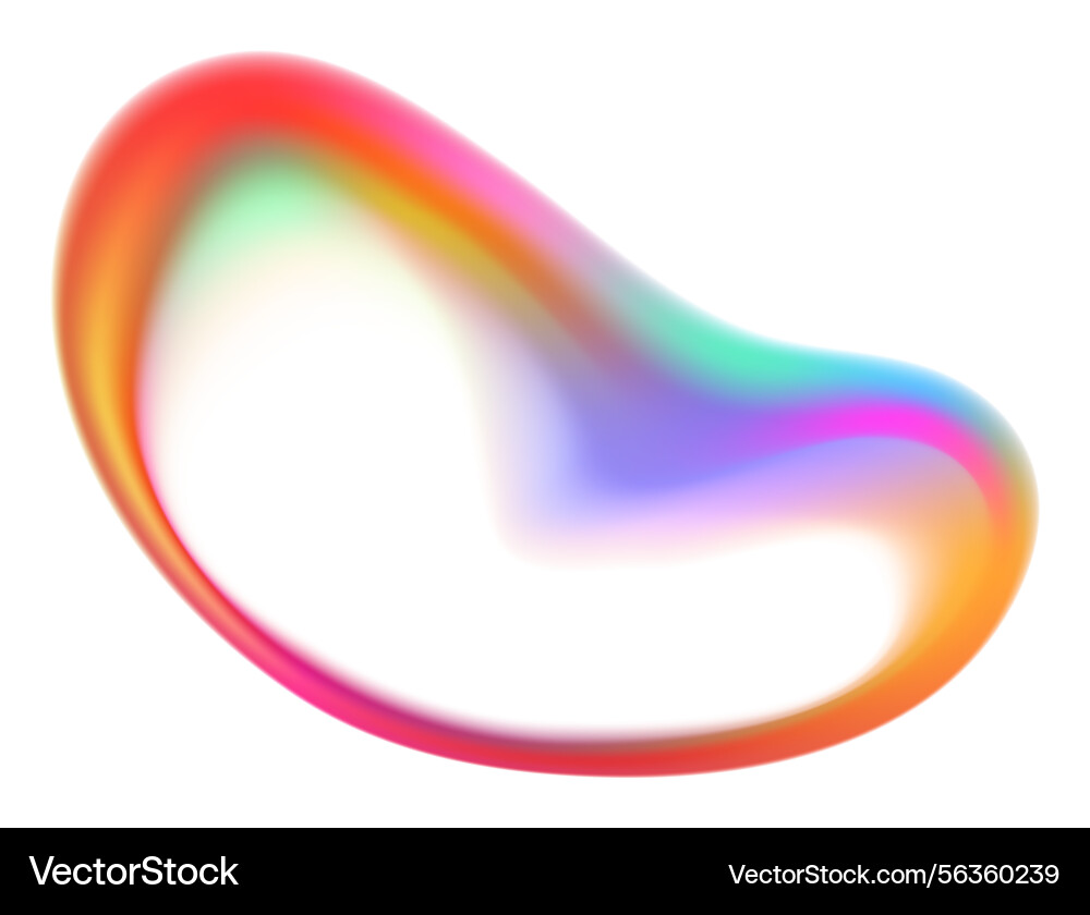 Rainbow blob shape color gradient Vector Image