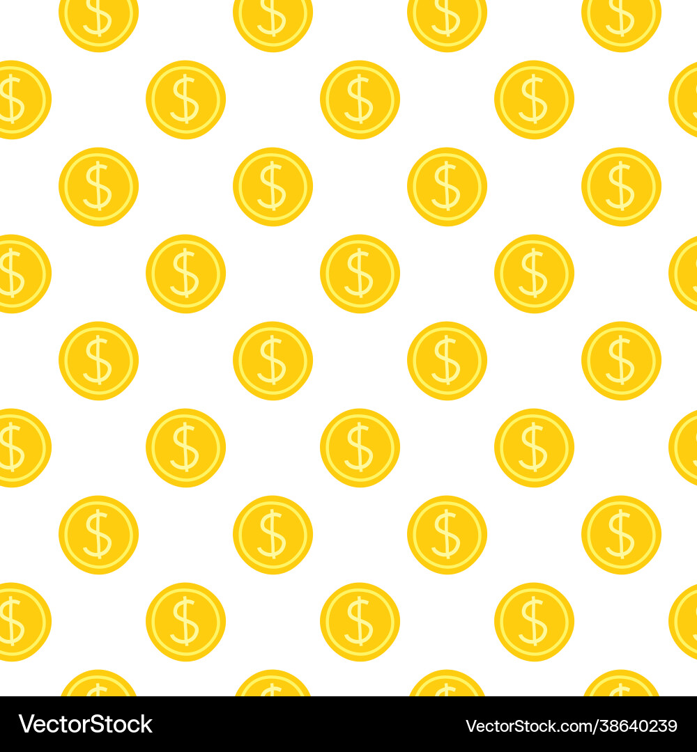 Seamless pattern with dollar coins Seamless pattern with dollar coins vector image
