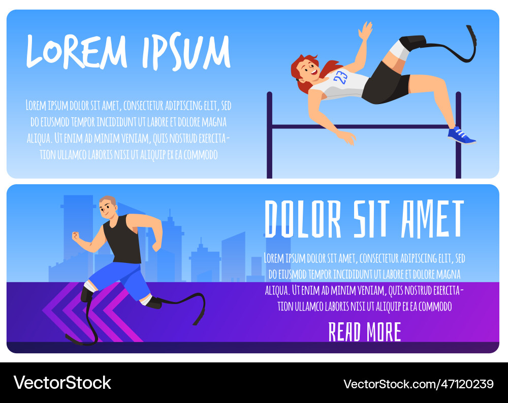 Sports for people with disabilities banners – Royalty-Free Vector |  VectorStock