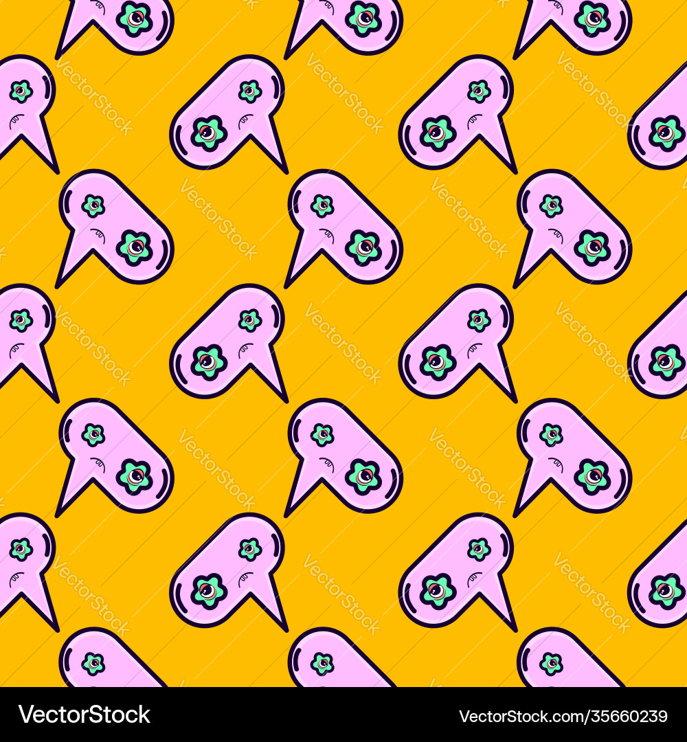 Tired conversation bubble seamless pattern Vector Image