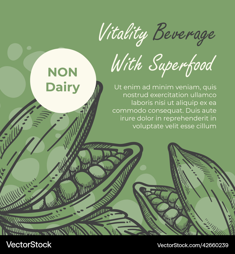 Vitalgetränk mit Superfood-Nicht-Milchfutter Vitalgetränk mit Superfood-Nicht-Milchfutter vektorbild