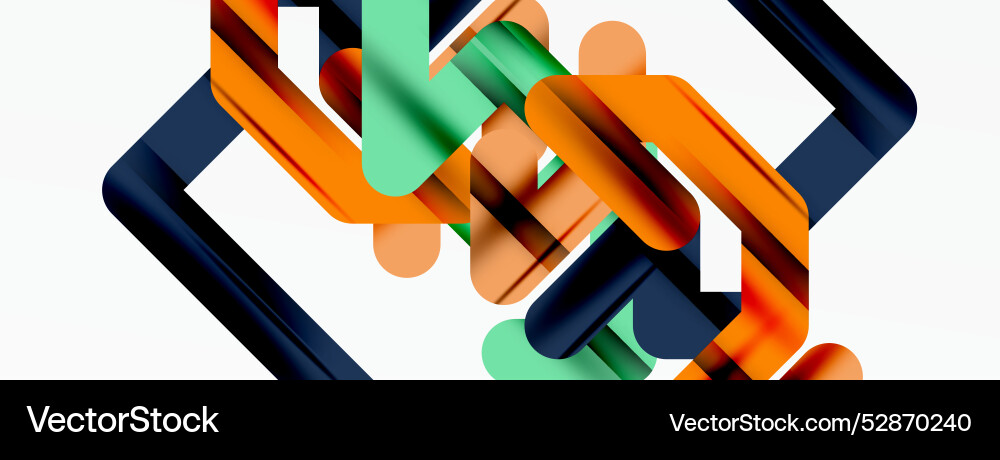 Abstract background - colorful lines composition vector image
