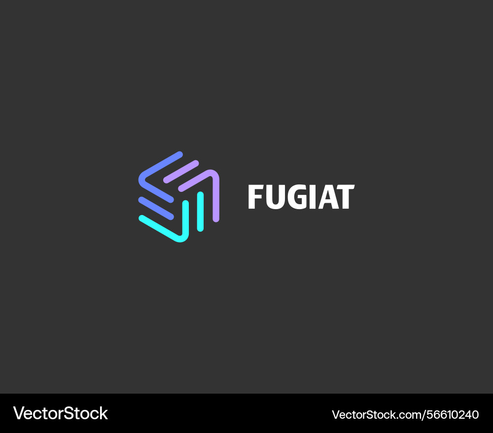 Abstract cube from lines logo universal building Abstract cube from lines logo universal building vector image