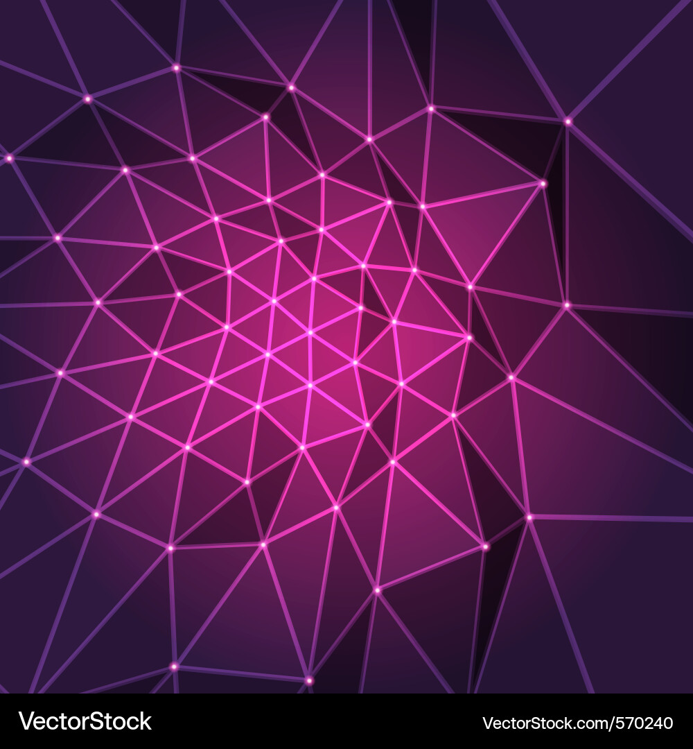 Abstract Glowing Network Background Vector Image