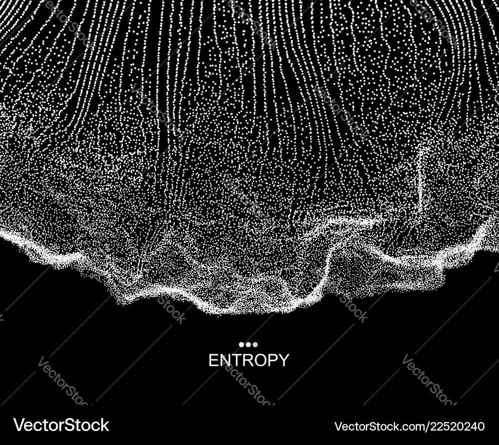 Array with dynamic particles 3d technology style Array with dynamic particles 3d technology style vector image