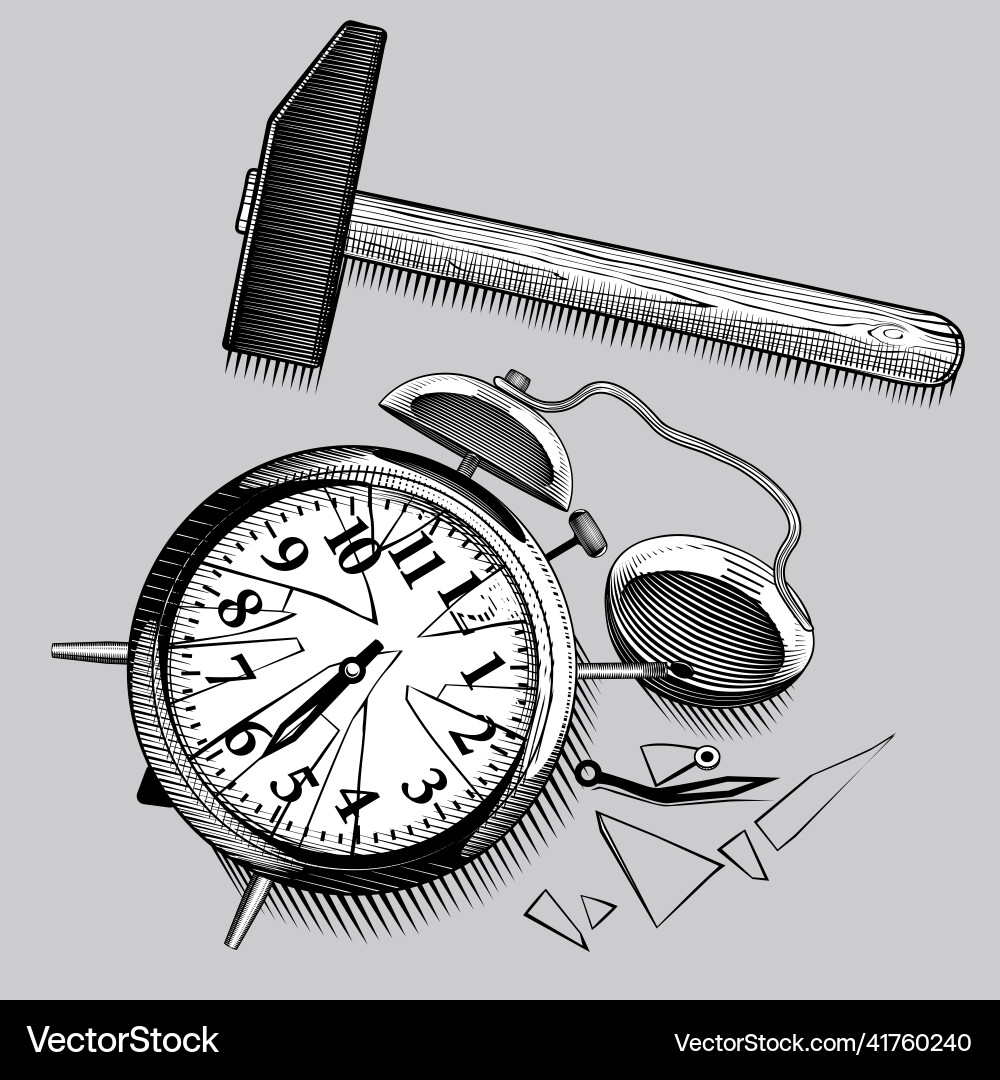 Broken hammer Vector Images \u0026 Graphics for Commercial Use | VectorStock, image size:1000x1080