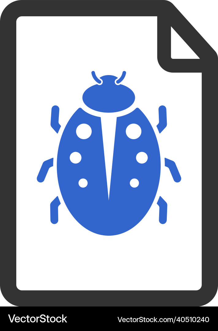 Bug file icon design vector image