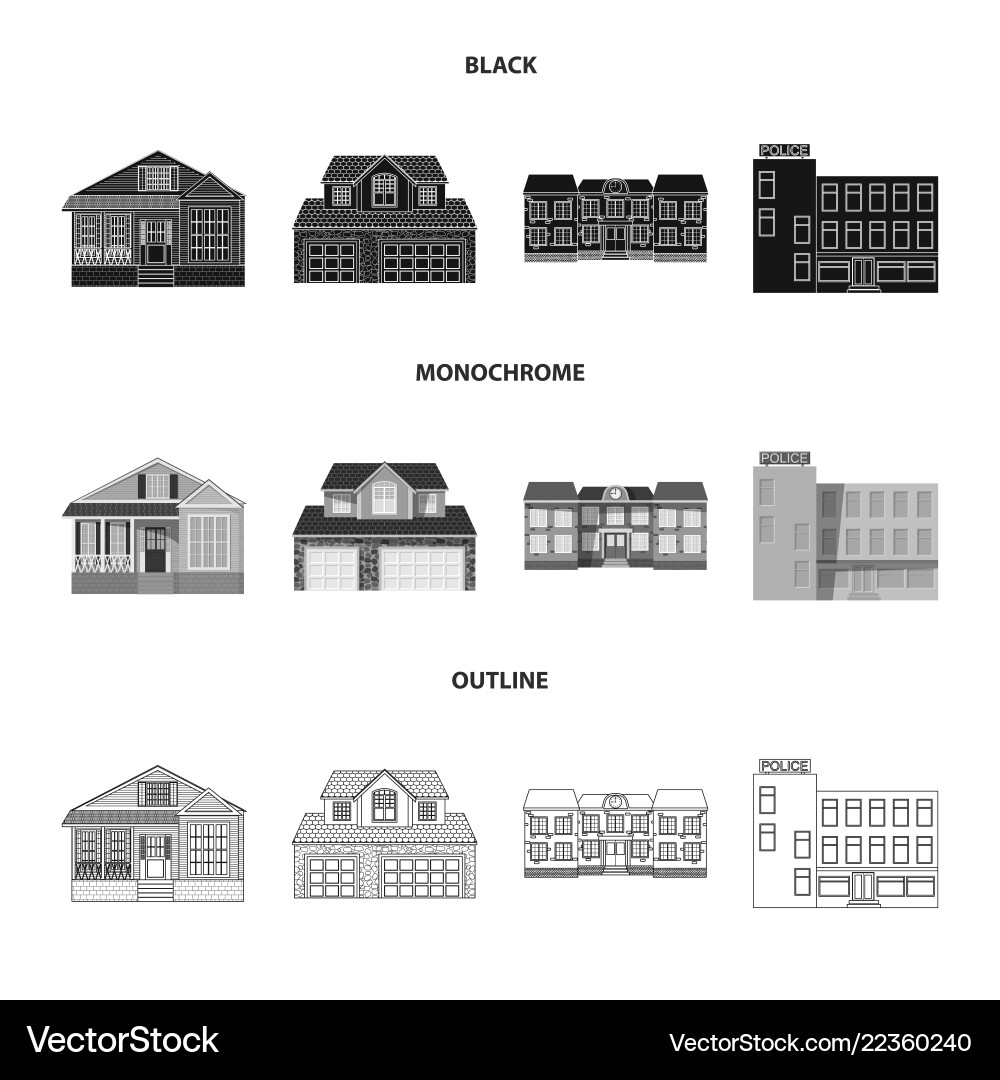 Building and front logo Building and front logo vector image
