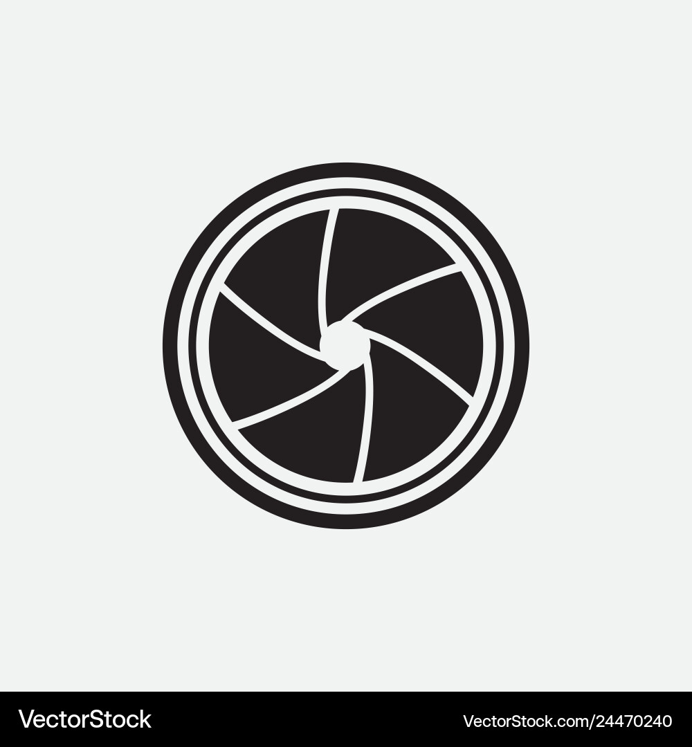 Camera shutter isolated on white background Camera shutter isolated on white background vector image