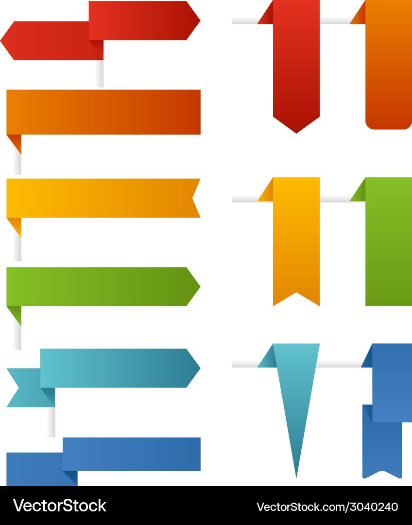Different color flags vector image