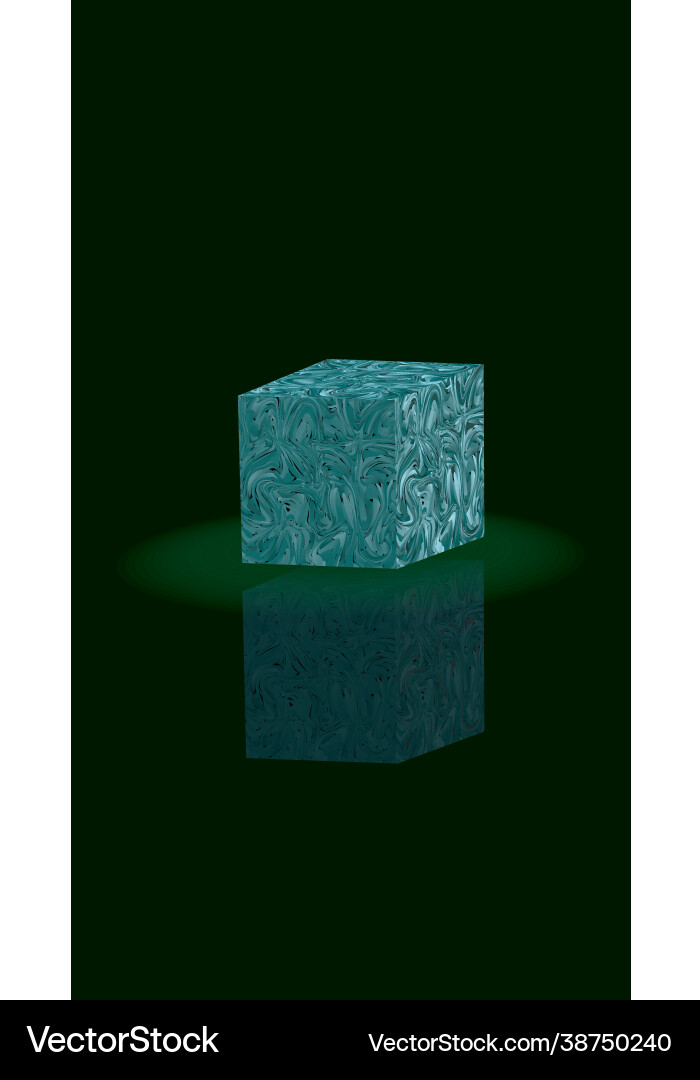 Jade cube design element abstract smartphone Jade cube design element abstract smartphone vector image
