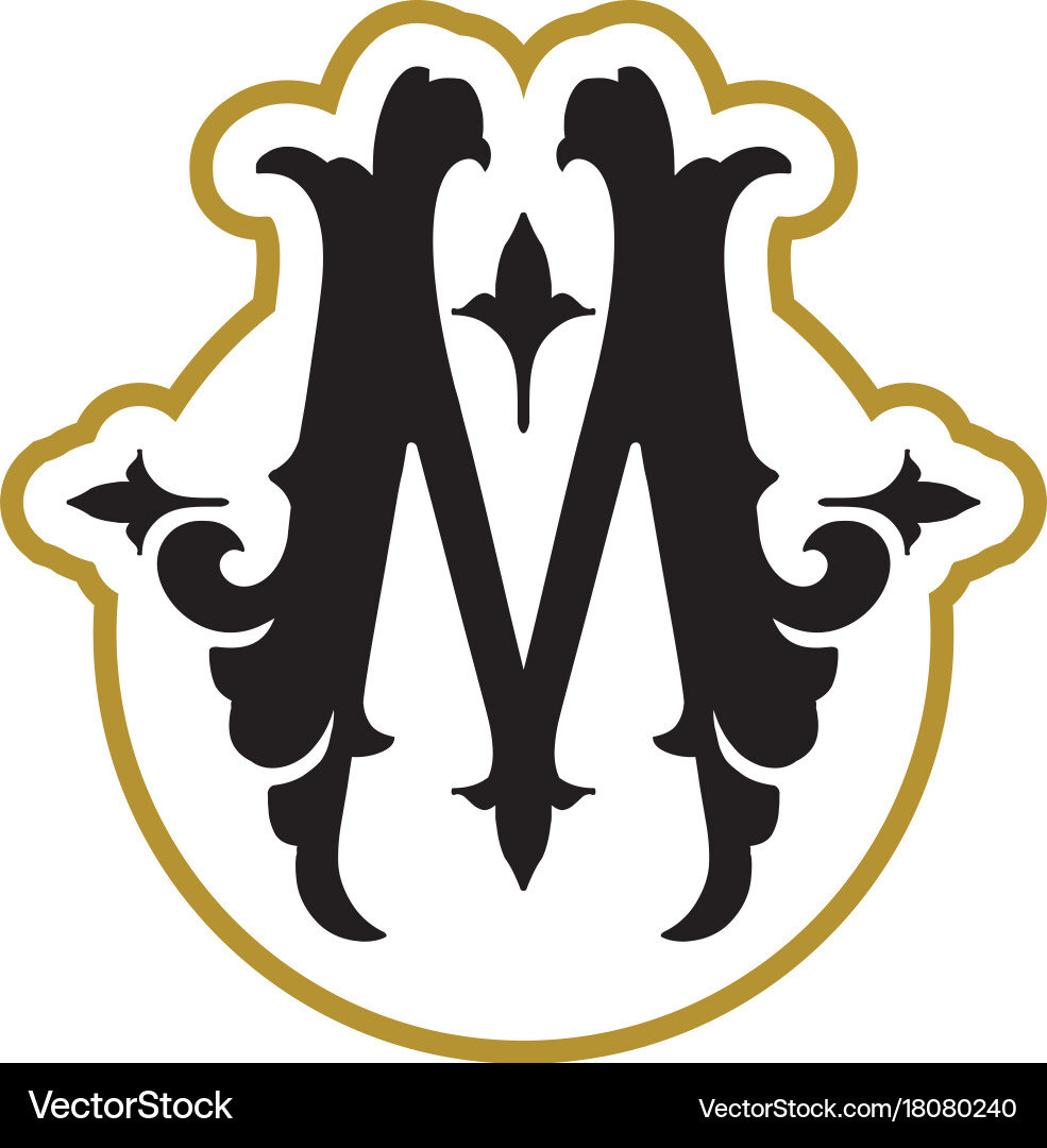 Letter m Royalty Free Vector Image - VectorStock