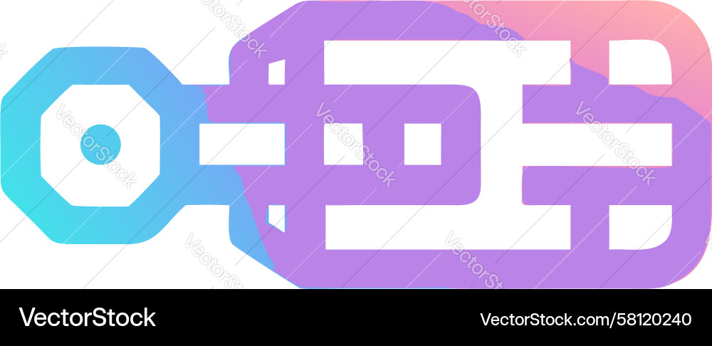 Linked Chain Data Flow Vector Image
