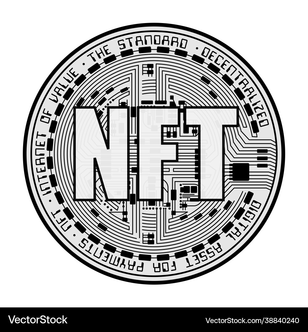 NFT Cryptocurrency Coin – Royalty-Free Vector | VectorStock