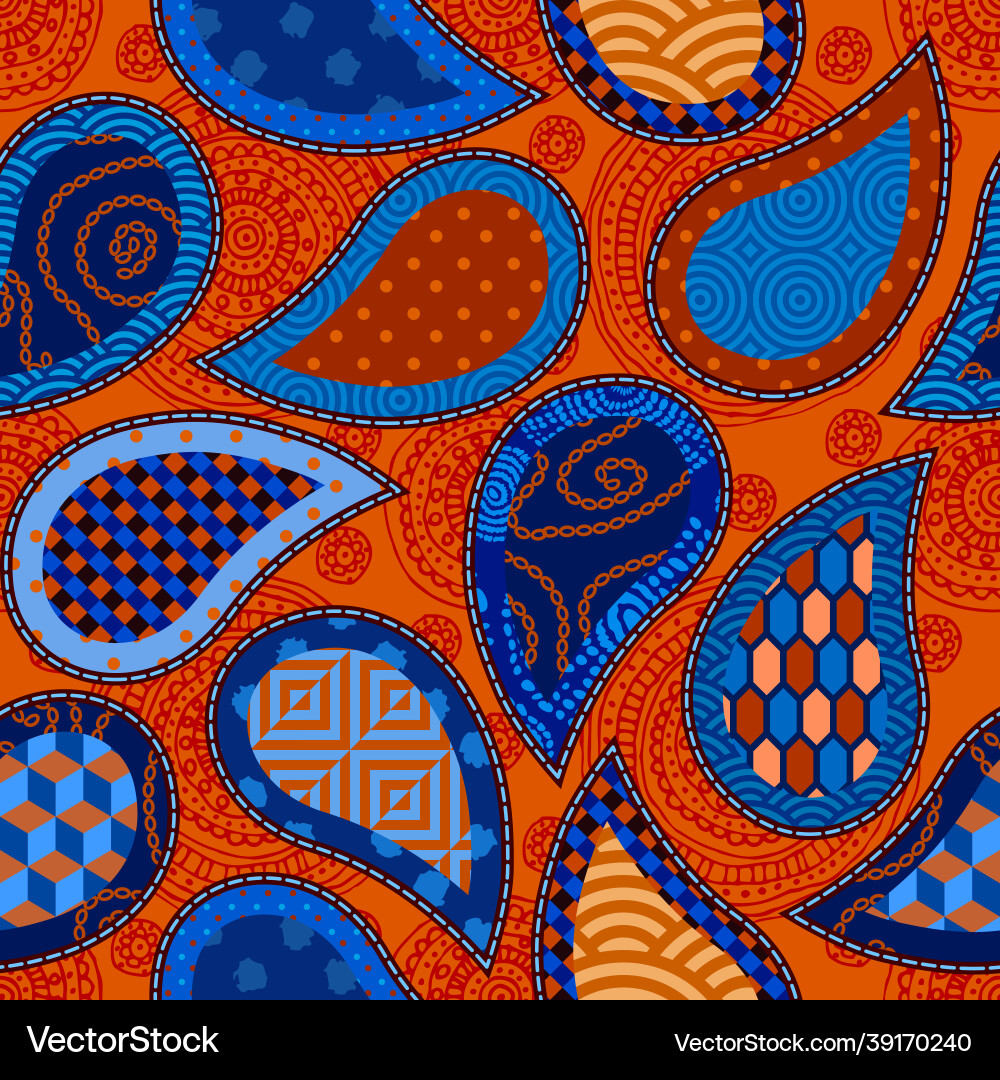 Patchwork textile pattern seamless quilting Patchwork textile pattern seamless quilting vector image